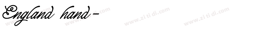 England hand字体转换